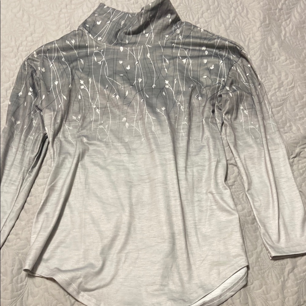 Gray Patterned Women's Top